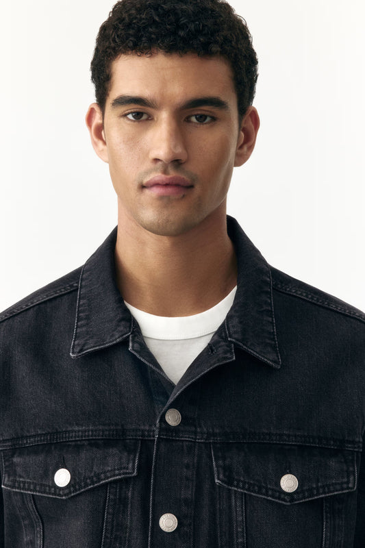 Denim trucker jacket